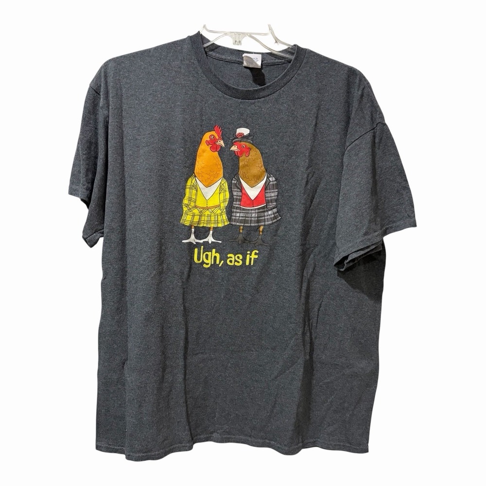 Delta pro‎ weight " ugh as if shirt " Clueless Chickens Size XL Dark Gray Parody